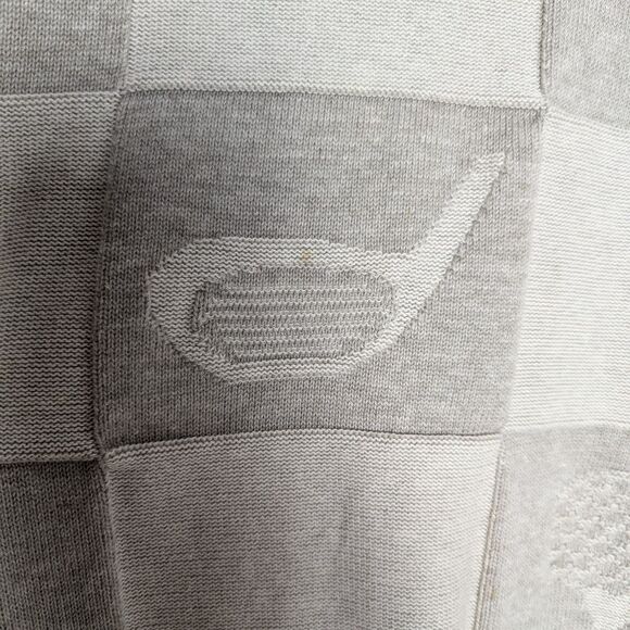 Vintage Golf Theme Knit Crewneck Sweater, Men's Cream, Tosani Canada, Size Mediu - Picture 4 of 7